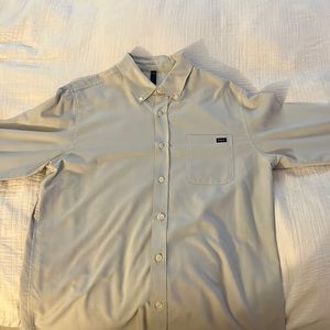 Men’s RVCA Medium Gray Long Sleeve Button Down.